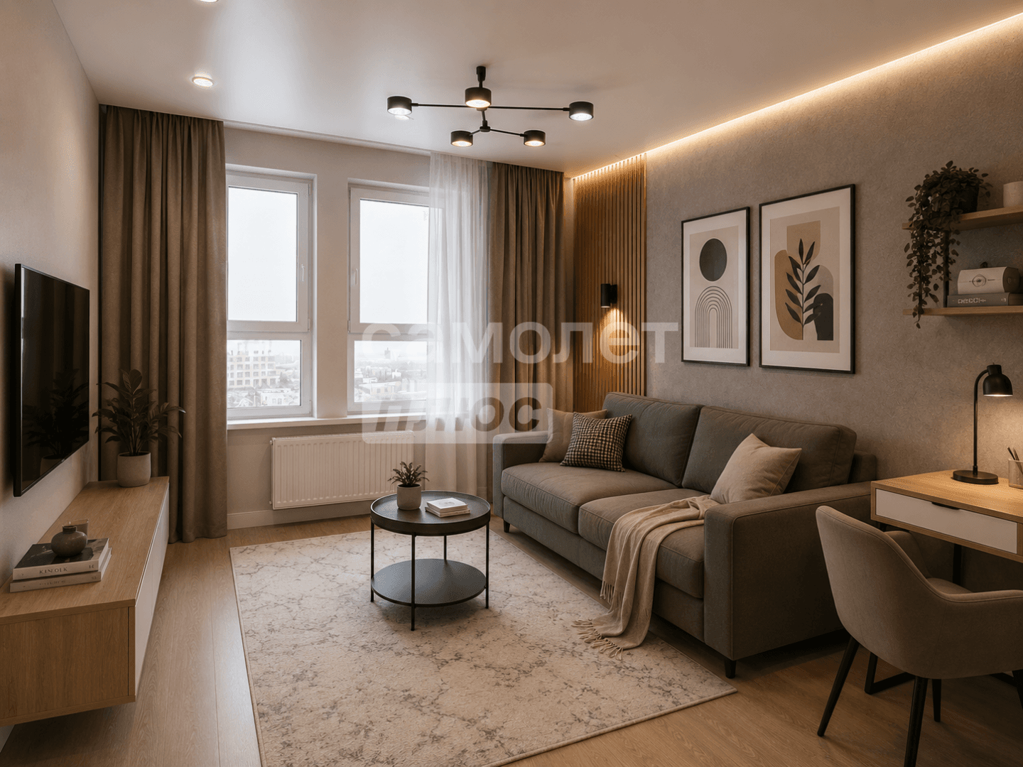 1-комн. квартира, 33 м² — миниатюра 2