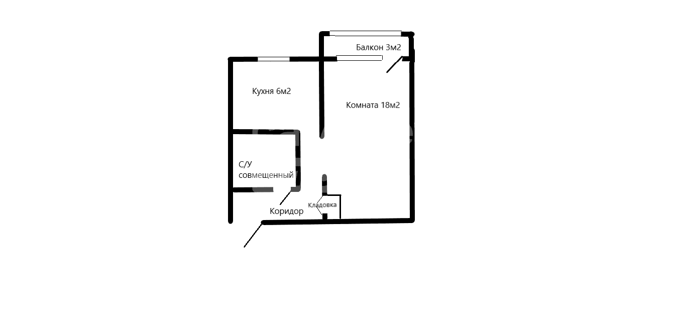 1-комн. квартира, 33 м² — миниатюра 15