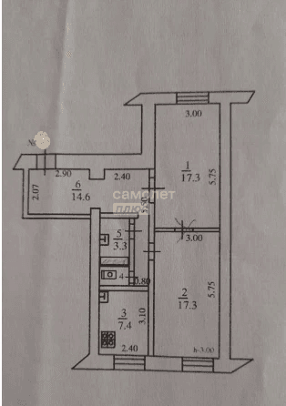 2-комн. квартира, 62 м² — миниатюра 14