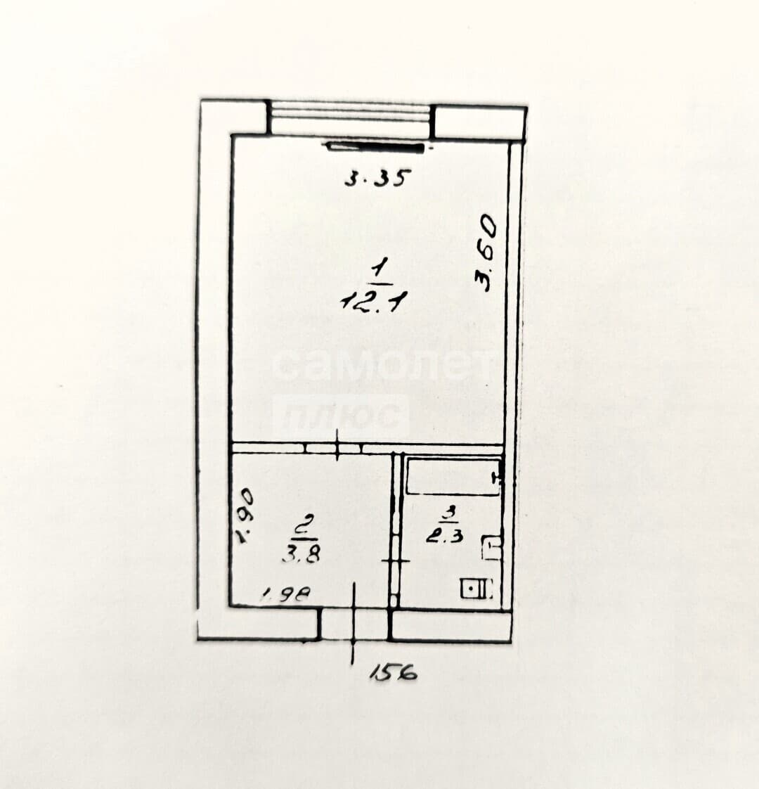 1-комн. квартира, 18 м² — миниатюра 13
