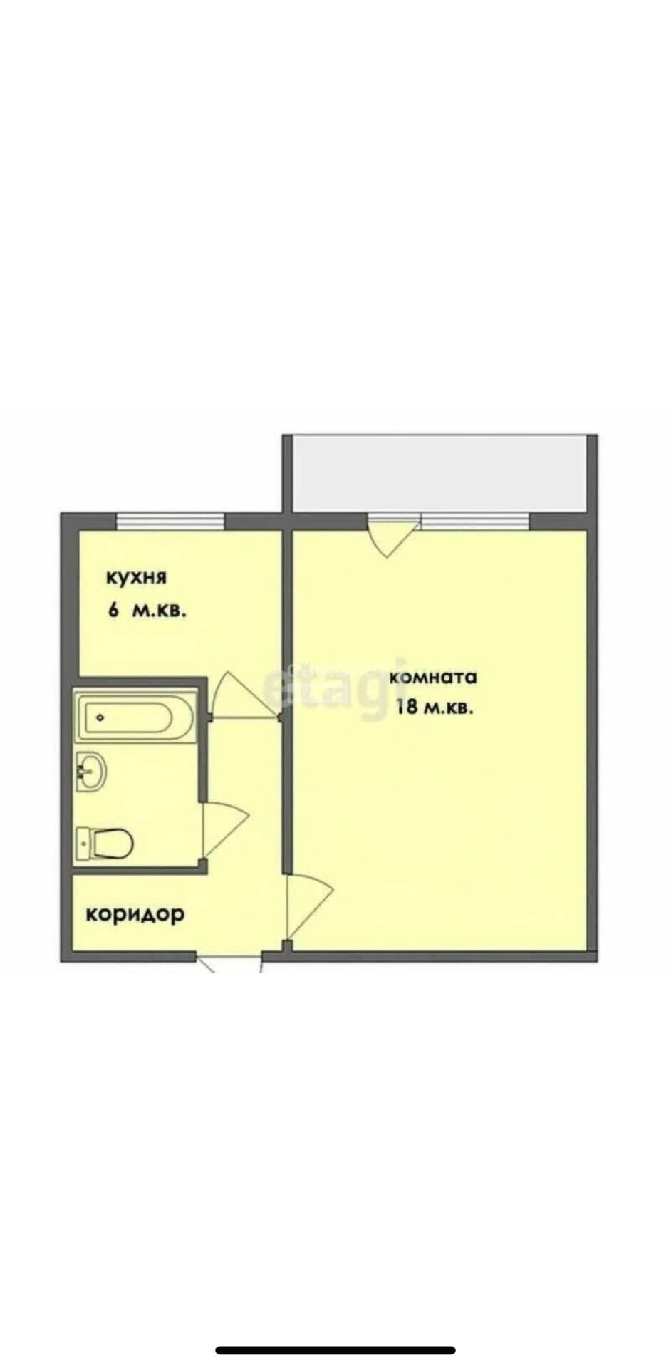 1-комн. квартира, 31 м² — миниатюра 11