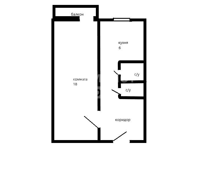 1-комн. квартира, 34 м² — миниатюра 14